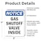 Signmission Gas Shutoff Valve Inside OSHA Notice Sign, Vinyl Decal, 5in W x 7in L, 2PK OS-2PACK-NS-D-57-V-13035 - alternate 3